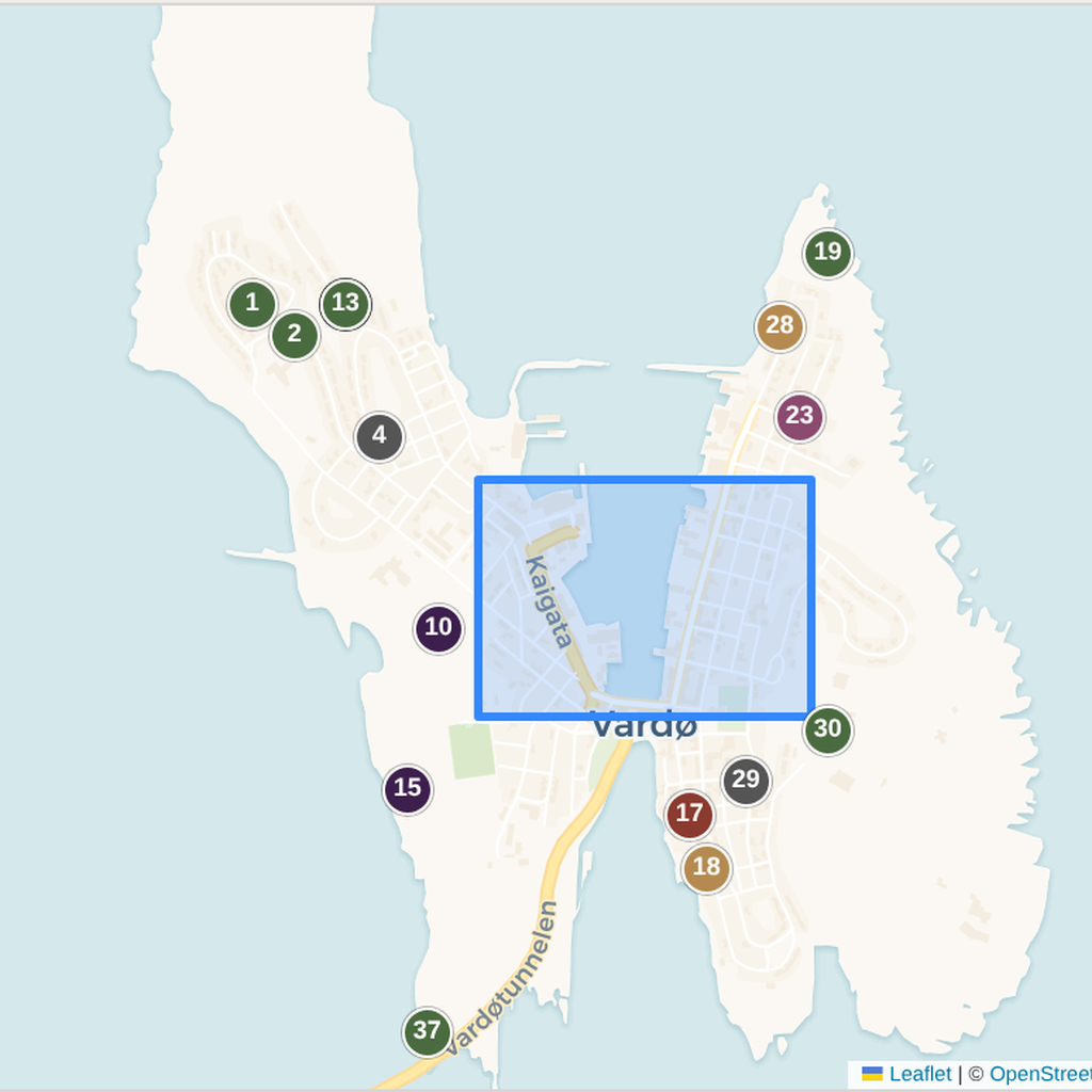 Vardø turistkart